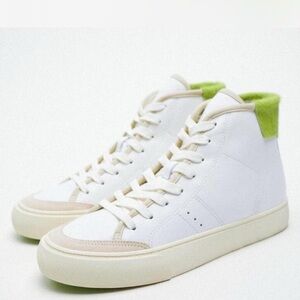 Leather High-Top Sneakers
